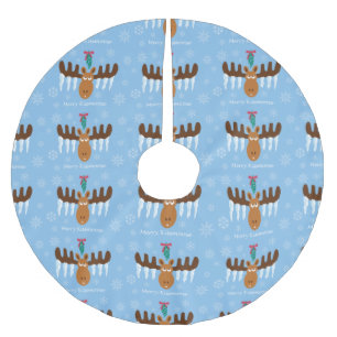 Moosehead_Icicle Antlers_Mistletoe_Merry Kissmoose Polyester Weihnachtsbaumdecke