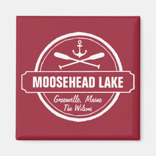 Moosehead Lake Maine Ankerstadt und Name Magnet