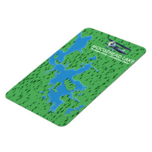 Moosehead Lake, Piscataquis County Magnetkarte Magnet