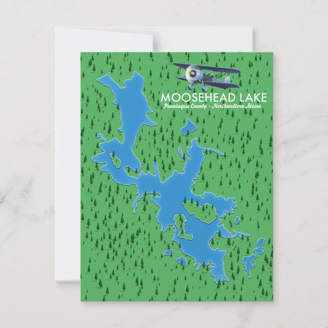 Moosehead Lake, Piscataquis Landkreis Map (Vorderseite)