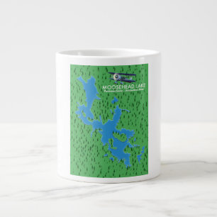 Moosehead Lake, Piscataquis Landkreis Map Giorgio Jumbo-Tasse