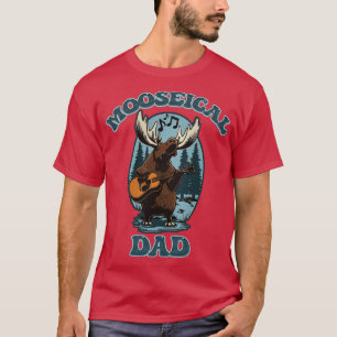 Mooseical Musical Dad-Elch mit einer Akustikgitarr T-Shirt