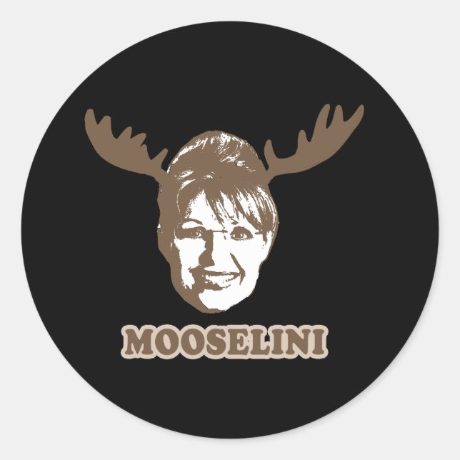Mooselini Runder Aufkleber (Vorderseite)