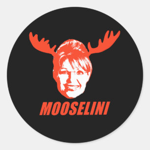 Mooselini T - Shirt und Geschenke Runder Aufkleber