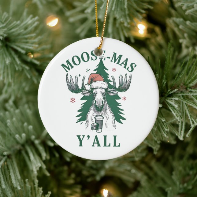 Moosemas Y'all Keramik Ornament (Baum)