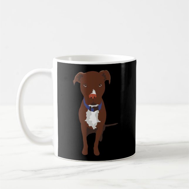 Moosey der Grubenbull-Hund Kaffeetasse (Links)