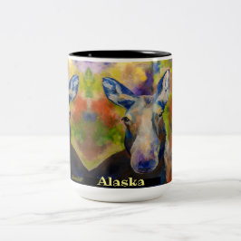 Moosey Moose Coffee Tasse_ALASKA Zweifarbige Tasse