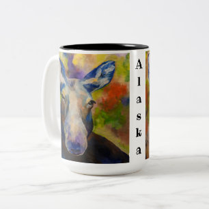 Moosey Moose Coffee Tassen_ALASKA Zweifarbige Tasse