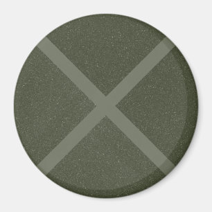 Moosgrün gekreuztes Muster Magnet