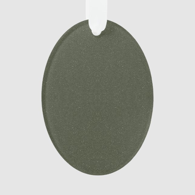 Moosgrüne Acrylschmuck - Maßgeschneidert Ornament (Vorderseite)