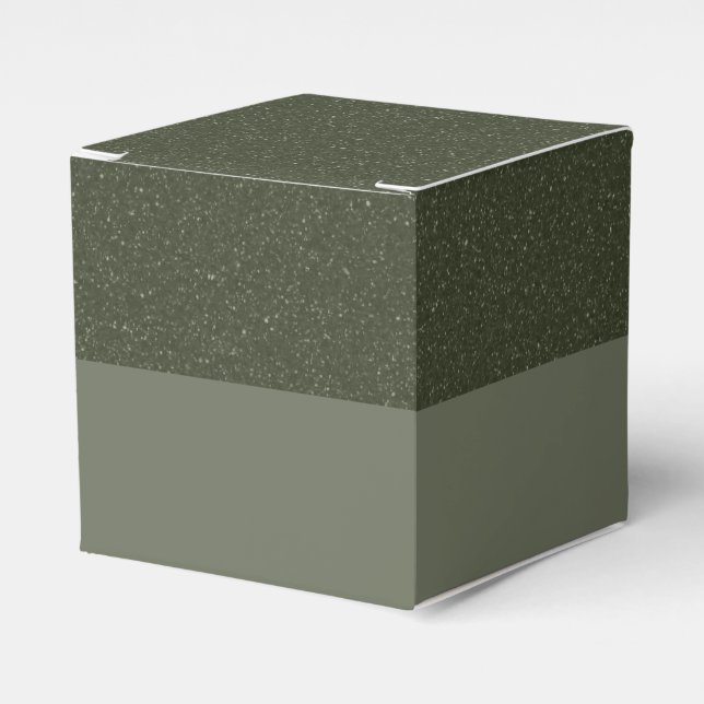 Moosgrüne Geschenkboxen - individuell einstellbar Geschenkschachtel (Vorderseite)