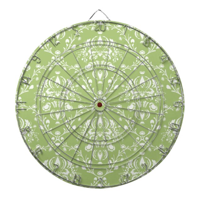 Moosgrüner Damast Dartscheibe (vorne)