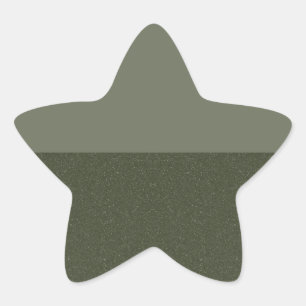 Moosgrüner Zweifarben-Stern-Aufkleber – Anpassbar Stern-Aufkleber