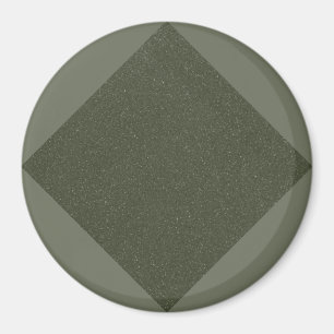 Moosgrünes Diamantmuster-Magnet Magnet