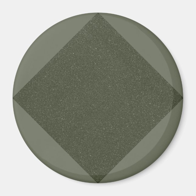 Moosgrünes Diamantmuster-Magnet Magnet (Vorne)
