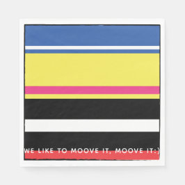 Moosicians Colorly Funny Birthday Party Serviette