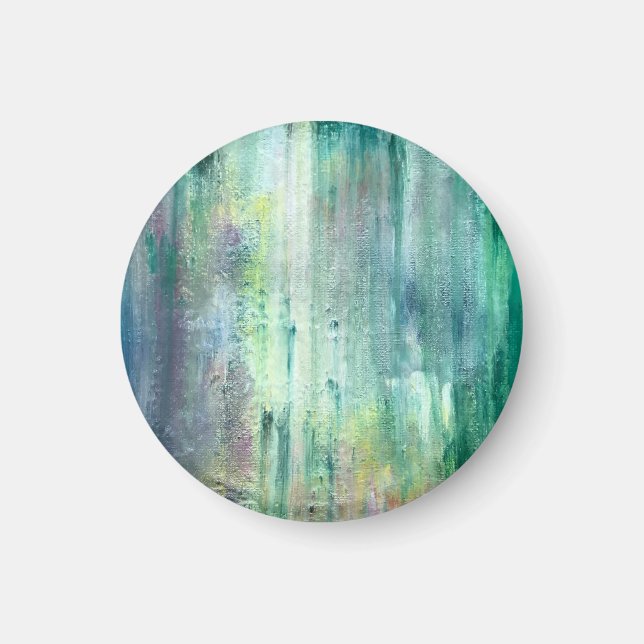 Moosig-handgemalte abstrakte Kunst Magnet (Vorne)