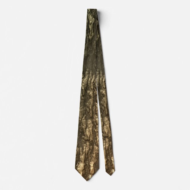 Moosige Barken-Camouflage Krawatte (Vorderseite)