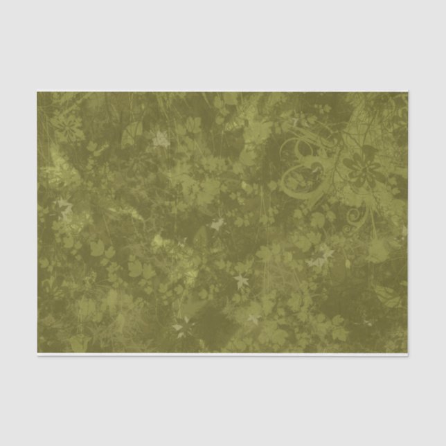 Moosiges grünes Laub-Seidenpapier Seidenpapier (Vorderseite)