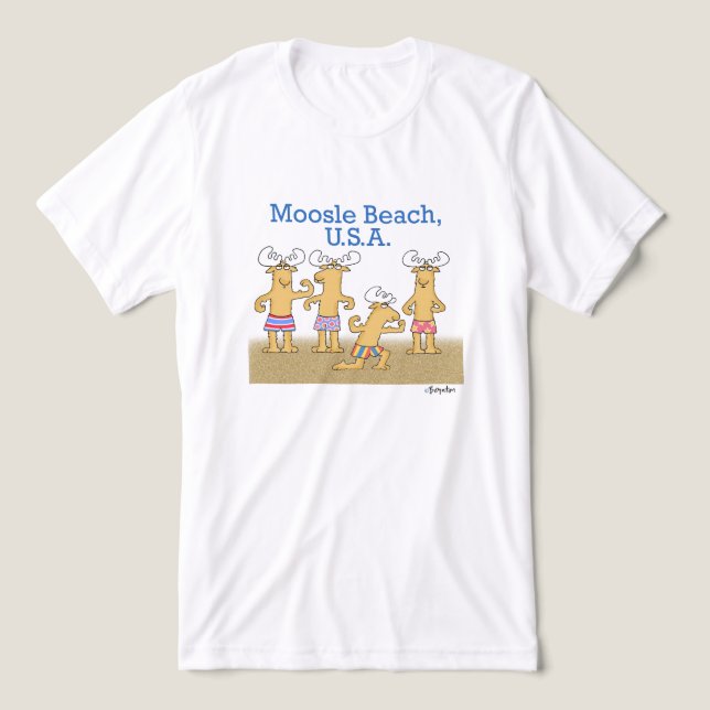 Moosle Beach, USA Tri-Blend Shirt (Design Vorderseite)