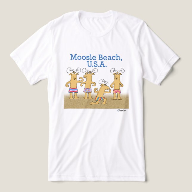 Moosle Beach, USA Tri-Blend Shirt (Design Vorderseite)