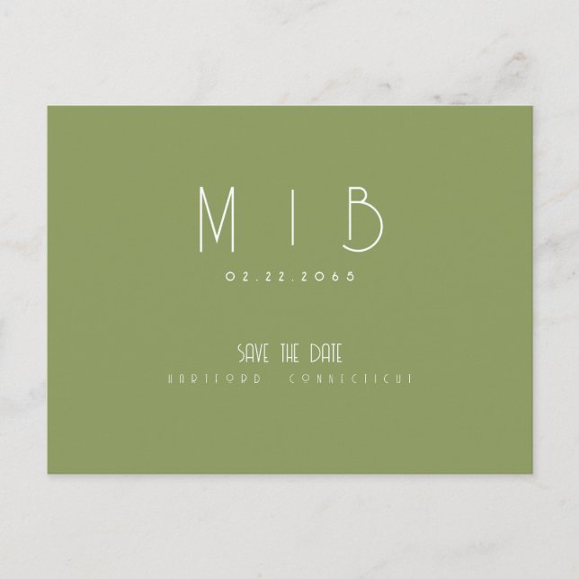 MoosMoosMoosMoosModsModsSave the Date Postkarte (Vorderseite)