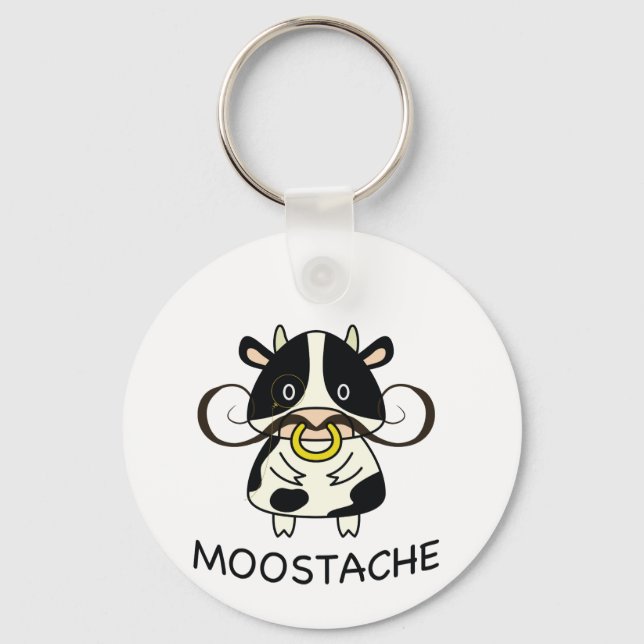 Moostache Schlüsselanhänger (Vorderseite)