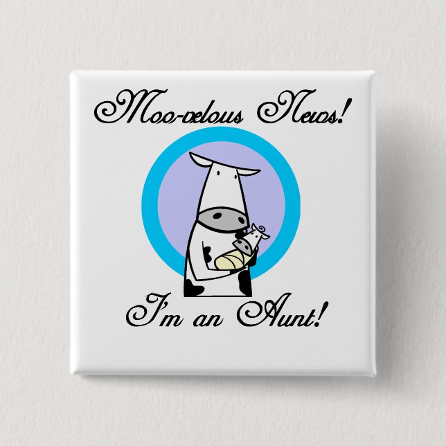 Moovelous New Tante Tshirts und Geschenke Button (Vorderseite)