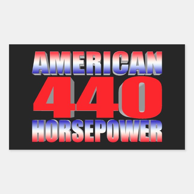 Mopar 440 Dodge Rechteckiger Aufkleber (Vorderseite)