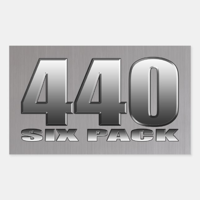 Mopar Dodge 440 Sixpack Rechteckiger Aufkleber (Vorderseite)