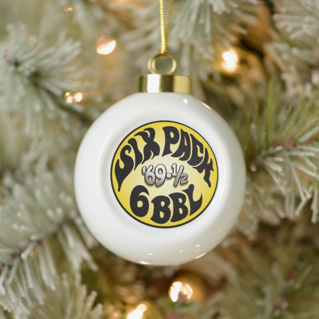 Mopar - Dodge Plymouth 6 Pack Keramik Kugel-Ornament (Baum)