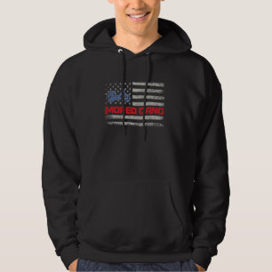Moped Gang Usa Flag Mokick Rider Old Motorrad En Hoodie