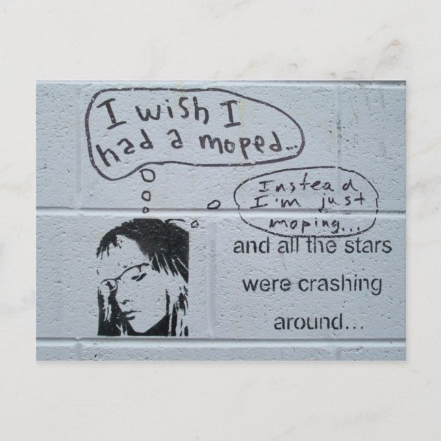 Moping Postkarte (Vorderseite)