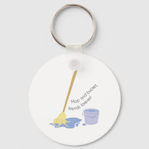 Mopp und Eimer Schlüsselanhänger