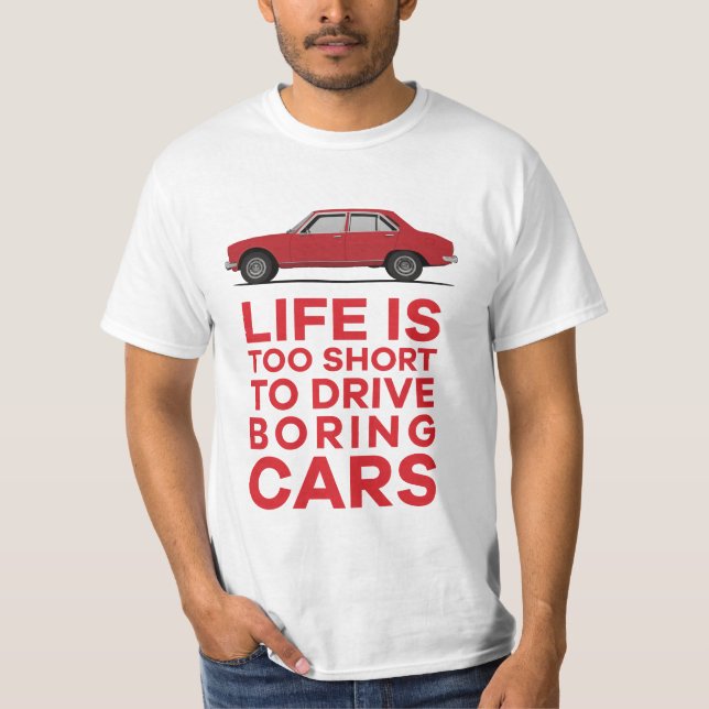 Mops 504 - Das Leben ist auch... langweilige Autos T-Shirt (Vorderseite)