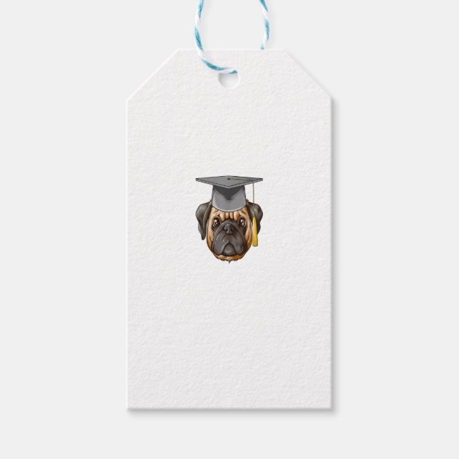 Mops Abschluss Graduate Hat Mops Geschenkanhänger (Vorderseite)