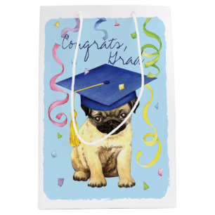Mops-Absolvent Mittlere Geschenktüte