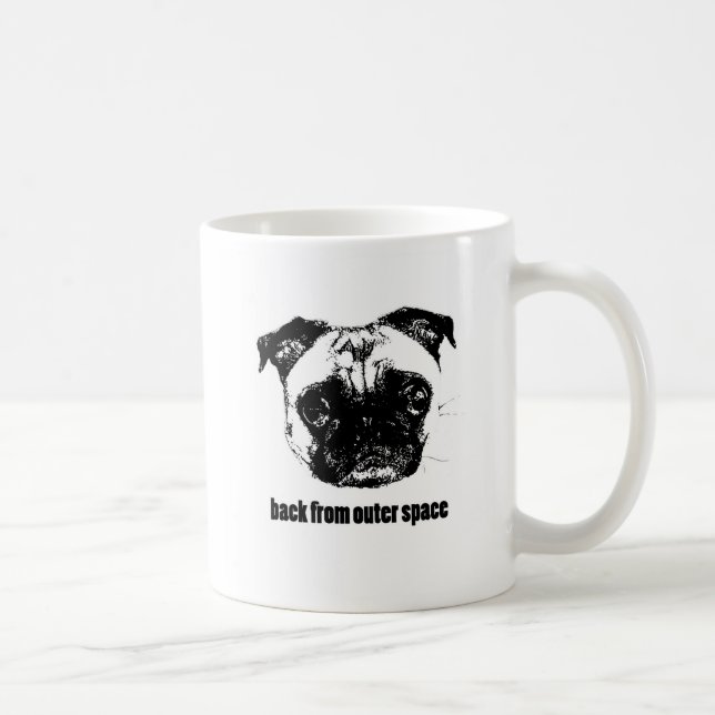 Mops-alien - hinter vom Weltraum Kaffeetasse (Rechts)