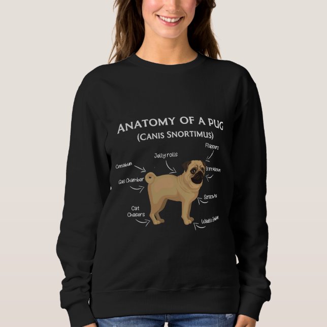 Mops Anatomie Klassischer T - Shirt 40 (Vorderseite)