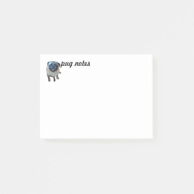 Mops-Anmerkungen Post-it Klebezettel (Vorderseite)