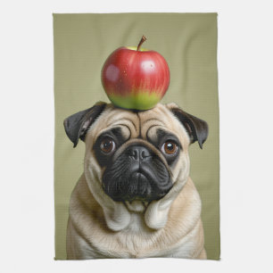 Mops Apple Geschirrtuch