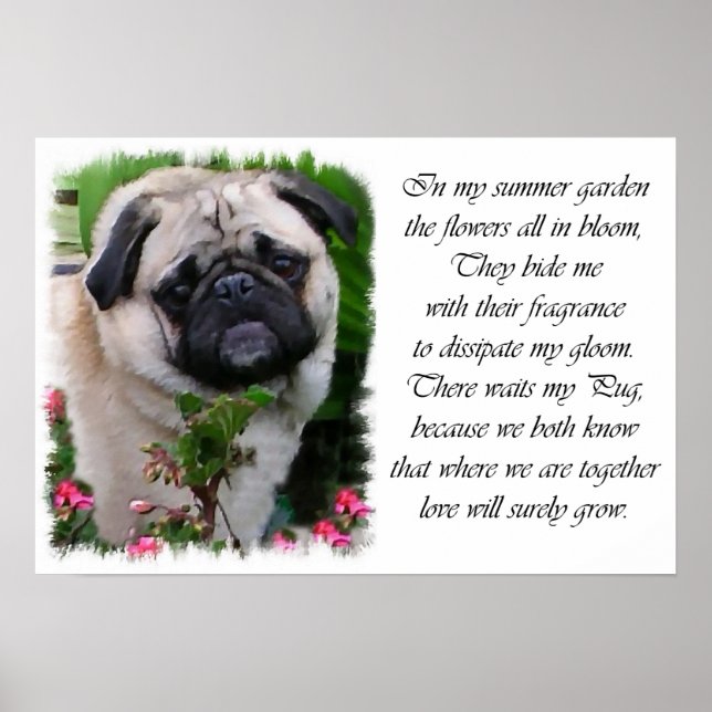 Mops Art Print Poster (Vorne)