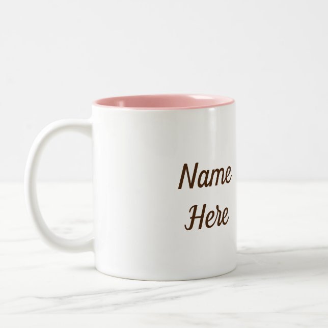Mops Art Zweifarbige Tasse (Links)