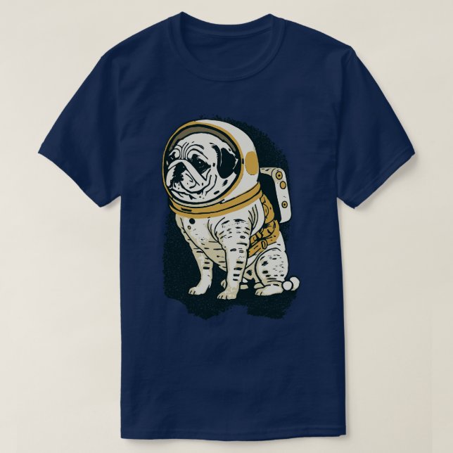 Mops Astronaut T-Shirt (Design vorne)