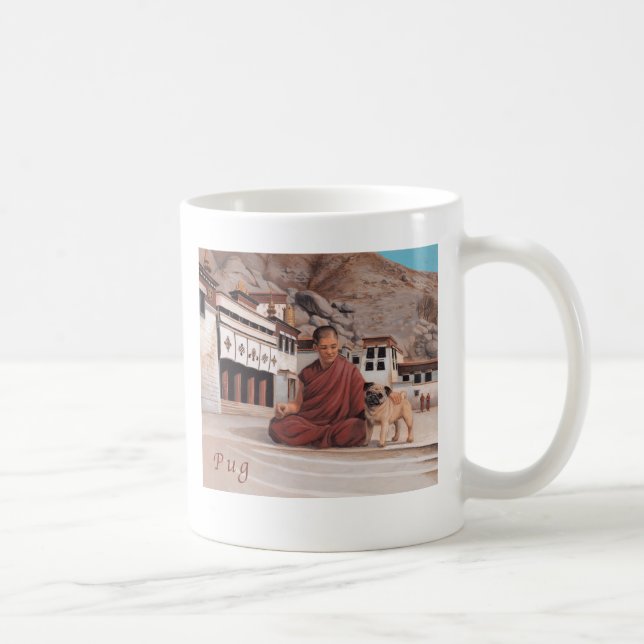 Mops auf einer Tasse (Rechts)