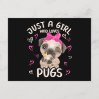 Mops Baby Foul Just A Girl, der Möpsen Lieben
