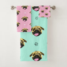Mops Baby Rosa und Mint
