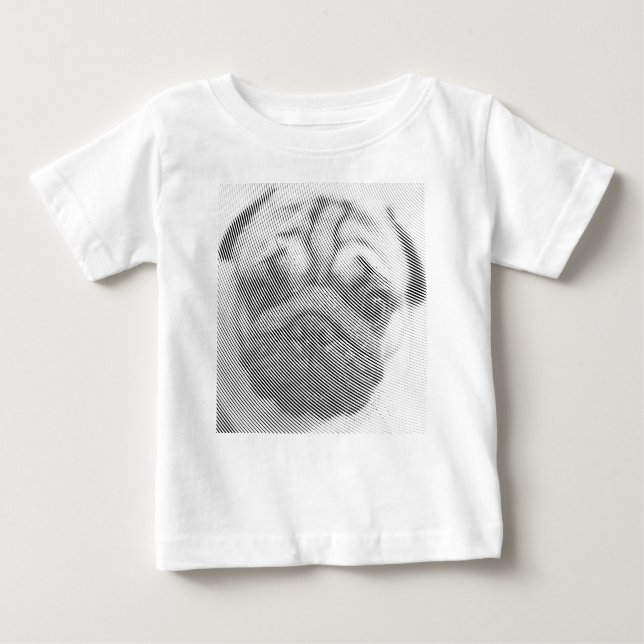 Mops Baby T-shirt (Vorderseite)