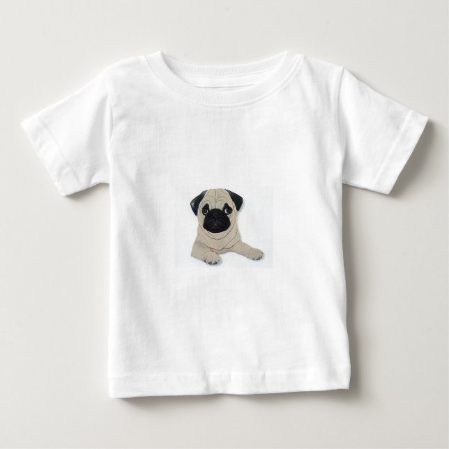 Mops Baby T-shirt (Vorderseite)
