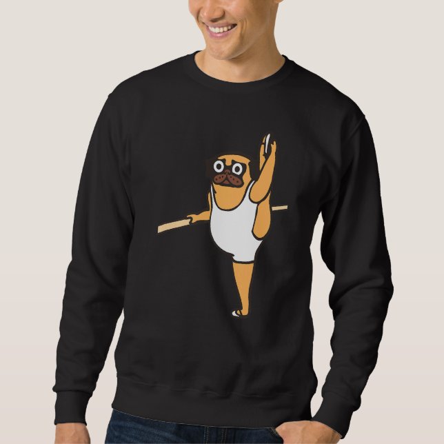 Mops Ballet Dancer Sweatshirt (Vorderseite)
